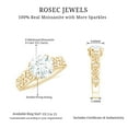 thumbnail image 5 of Rosec Jewels Moissanite Solitaire Engagement Ring for Women (8 mm, 2 CT, D-VS1 Grade), 18K Yellow Gold, US 4.00, 5 of 8