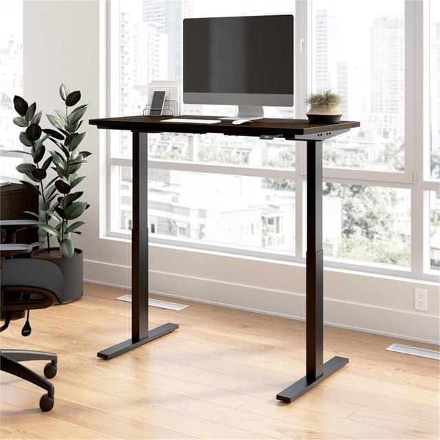 Scranton & Co Engineered Wood 48W Adjustable Standing Desk in Mocha Cherry