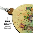 thumbnail image 3 of Party Frogs Mardi Gras See No Evil Hear Speak Wood Christmas Tree Holiday Ornament, 3 of 7