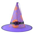 thumbnail image 1 of ITFABS Halloween Witch Hat with Light, Cosplay Costume Horror Atmosphere, 1 of 2