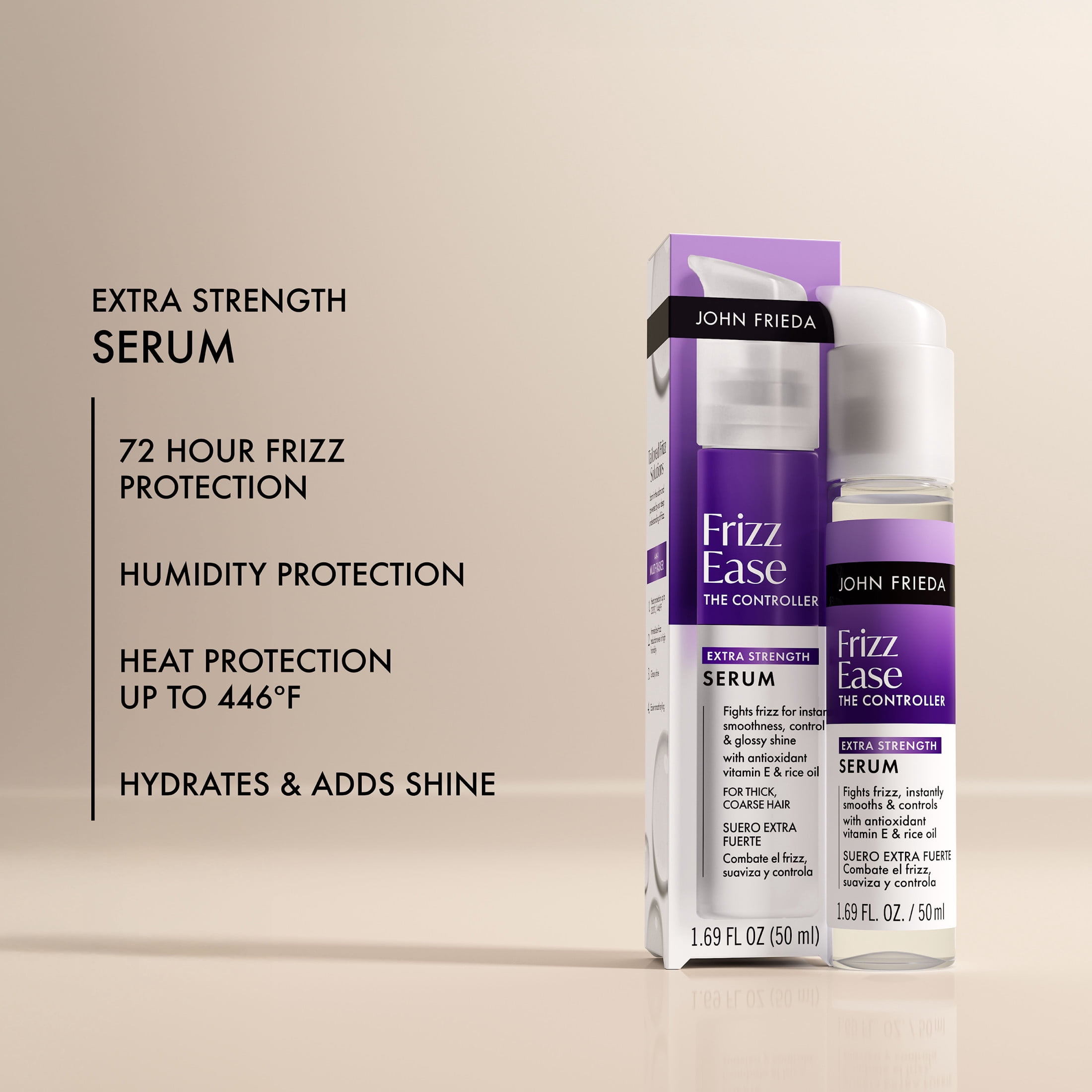 John Frieda Frizz Ease The Controller Extra Strength Hair Serum, Frizz Control, 1.69 fl oz