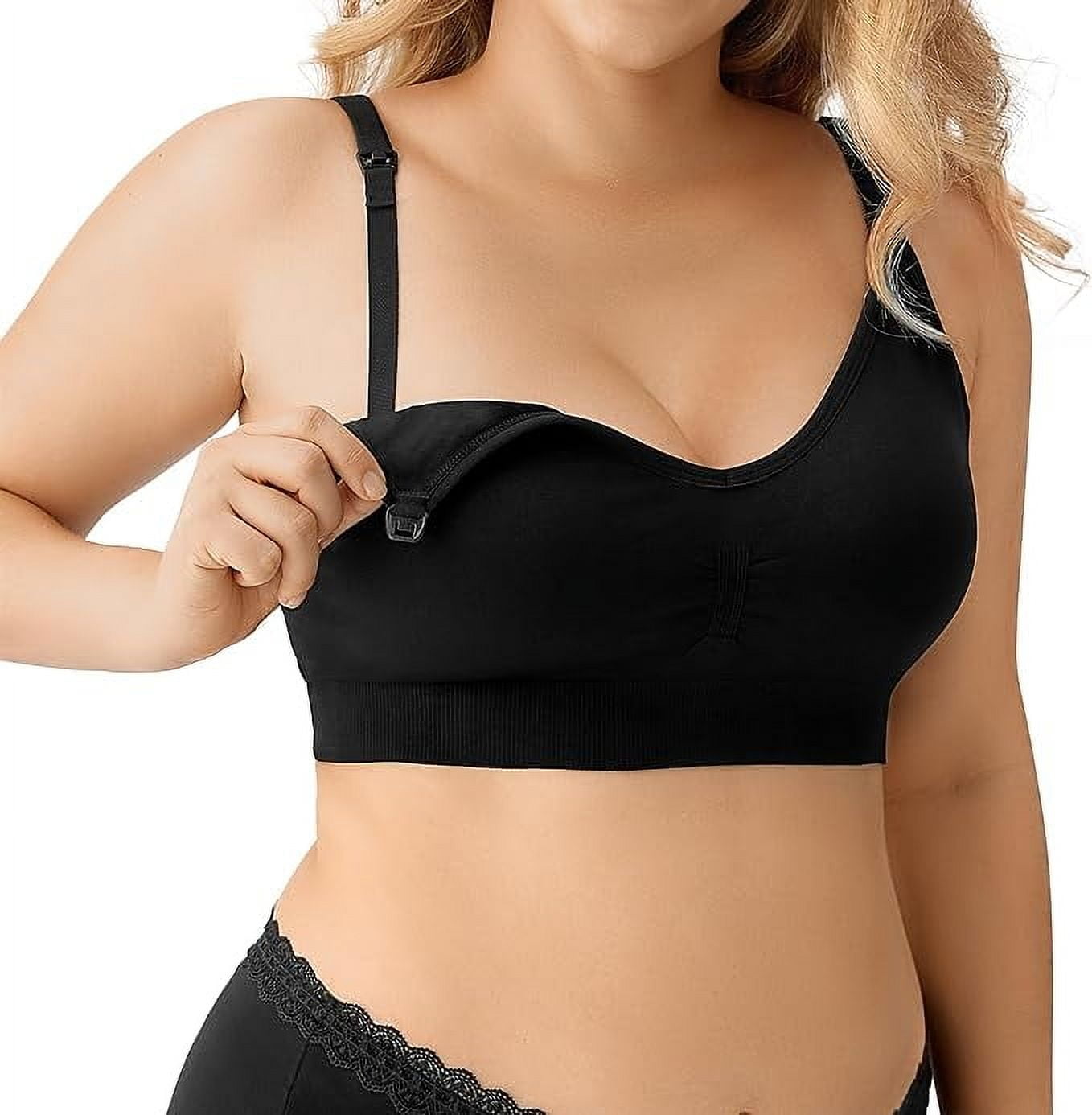 HBlife Nursing Bra 5-Pack Women's Seamless Pregnancy Sleep Bralette with Extra Extenders