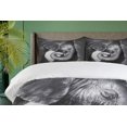 thumbnail image 4 of Ambesonne Grey Duvet Cover Set, Mother and, 2-Calking, Charcoal Grey Pale Grey, 4 of 7