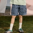thumbnail image 2 of Karoyedx Little Boys Clothes Toddler Baby Boys Cotton Shorts Kids Pull-on Knit Shorts Elastic Waist Pockets Comfort Soft Summer Clothes Sky Blue Size,8-9 Years, 2 of 5