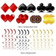 thumbnail image 2 of 28PCS Casino Theme Hanging Swirls Decorations, Las Vegas Poker Party Supplies Ceiling Hanging Swirls for Casino Poker Games Night Birthday Party Baby Shower Birthday Party Supplies Decor Supplies, 2 of 4