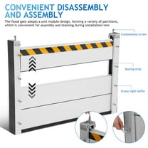 Heavy Duty Aluminum Flood Water Barrier Door,31.5'' Flood Barriers,Basement Windows Warehouse Street Temporary Dams