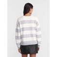 thumbnail image 3 of No Boundaries Essential Crewneck Sweater, Lightweight, Women's and Women's Plus XXS-4X, 3 of 5