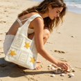 thumbnail image 2 of MDUKONU Crochet Knit Tote Bag for Women, Boho Mesh Shoulder Bag, Summer Beach Vacation Travel Handbag, 2 of 4