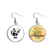 thumbnail image 1 of Oso panda gordo Pendiente del lóbulo de la joyería del pendiente de la hoja del otoño Unbranded M, 1 of 3