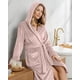 thumbnail image 3 of Bata con Capucha para Mujer NY Threads Premium de Franela Taupe XL, 3 of 6
