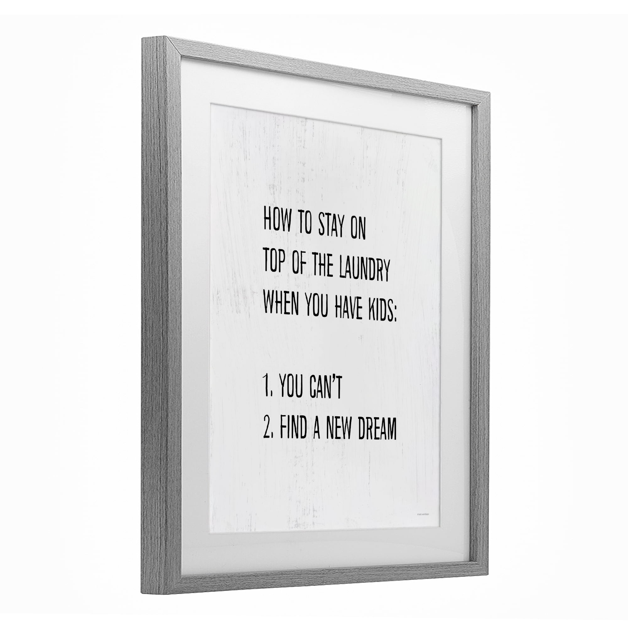 Stupell Industries Parent's Laundry Humor Gray Framed Print Under Glass, design by Lady Louise Designs