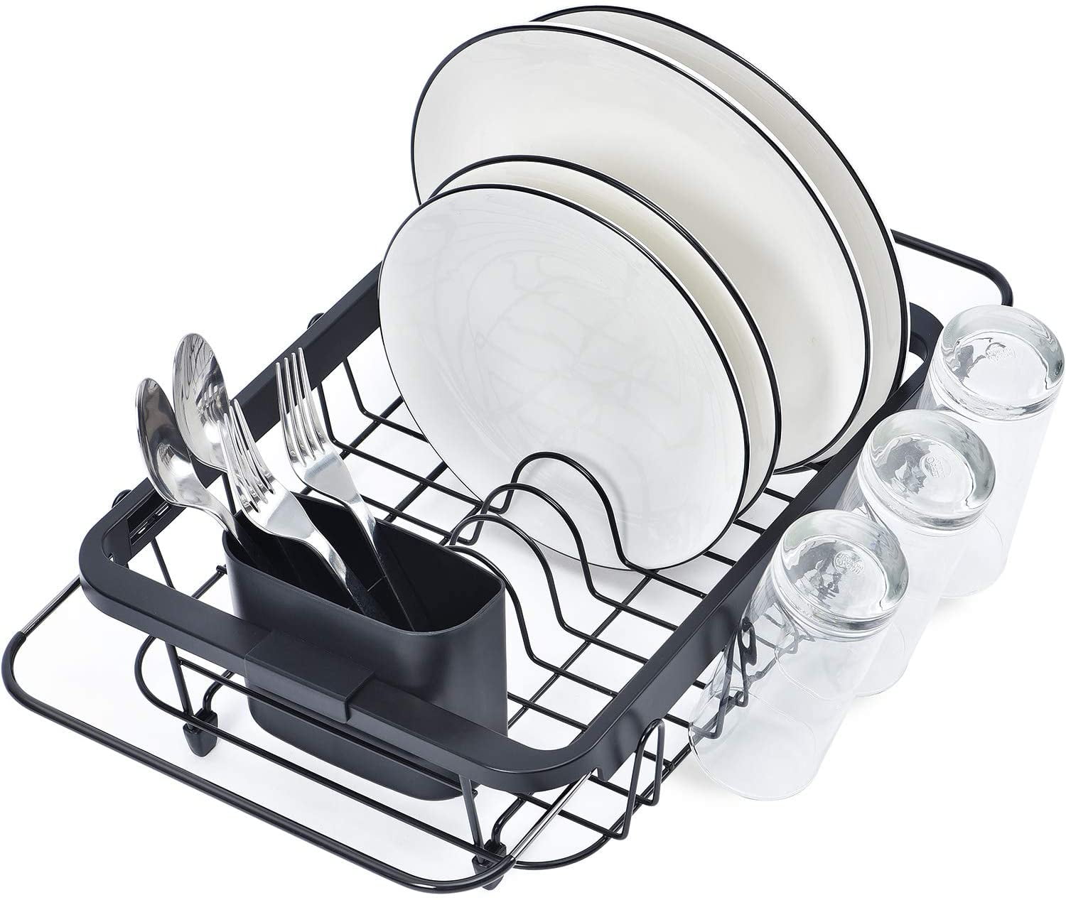 KITCHEN SINK DISH DRAINER CUTLERY PLATE CUP DRAINER HOLDER DISH RACK UK 