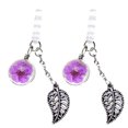 thumbnail image 1 of EeaseMX 2 tapones para auriculares de 3,5 mm con diseño de hojas y flores, bonitos tapones antipolvo colgantes., 1 of 7