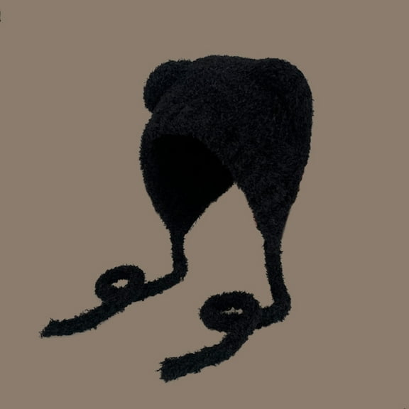 Aloohaidyvio Winter Hats for Women,Fleece Lined Beanie with Earflaps,Warm Windproof Beanie Hat for Women