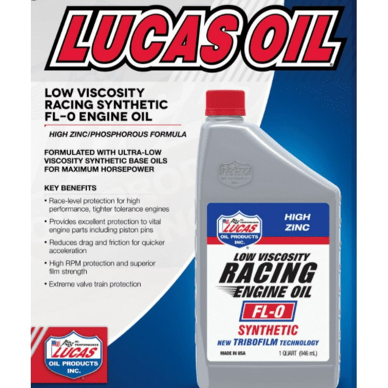 Lucas Oil FL-0 Synthetic Racing Only Oil 10892 Lucas Oil FL-0 Synthetic Racing Only Oil 10892