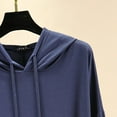 thumbnail image 4 of Endives Women's Long Sleeve T-shirt Loose Fitting Oversized Hooded T Shirt Casual Basic Slimming Sun Protective Thin Top, 4 of 5