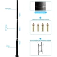 thumbnail image 4 of Street Light Pole 10ft Tall, Black Galvanized Heavy-Duty Metal Solar Street Lamp Mounting Post Outdoor Street Lamp Post for Outdoor Courtyard Parking Lot Lighting Fixtures, 4 of 14