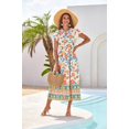 thumbnail image 5 of Vestido de verano GRACE KARIN Boho 2025, manga corta, cuello en V, maxi, 5 of 5