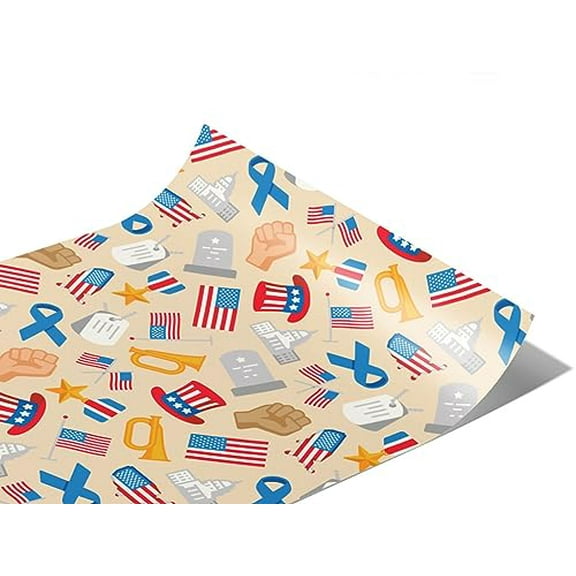 Rwraps Remembrances Americana Veteran's Day Matte Vinyl Film Wrap 59in x 10ft Vinyl Vehicle Car Film