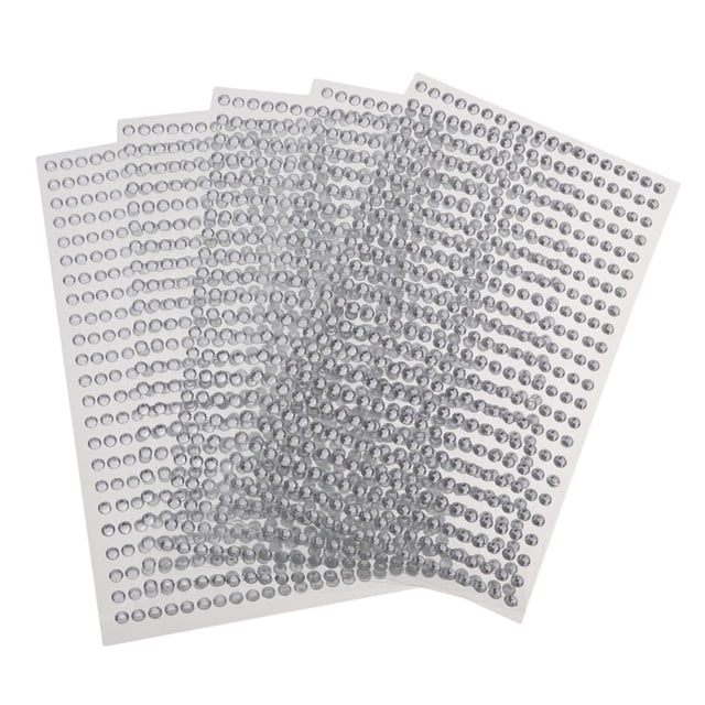 jifeng 5 Diamond Glitter Rhinestone Crystal Gem Embellishment Self Adhesive Sticker - Clear 4mm