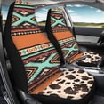 thumbnail image 2 of Jeiento Southwest Aztec Tribal Car Seat Covers for Women Men Cow Print Waterproof Front Seat Covers for Cars, Trucks, Sedans, Van Automobile Accessory Set of 2, 2 of 7