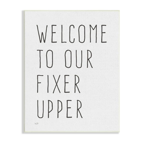 Stupell Industries Fixer Upper Home Welcome Sign Casual Typography Graphic Art Unframed Art Print Wall Art, Design by Lux   Me Designs