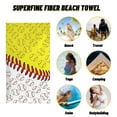 thumbnail image 4 of WNEXOPE Microfiber Balls Beach Towel,Baseball Pattern Quick Dry Towel- 30x60in Large Beach Towel,Absorbent Lightweight Sand Free Bath Towels, 4 of 8