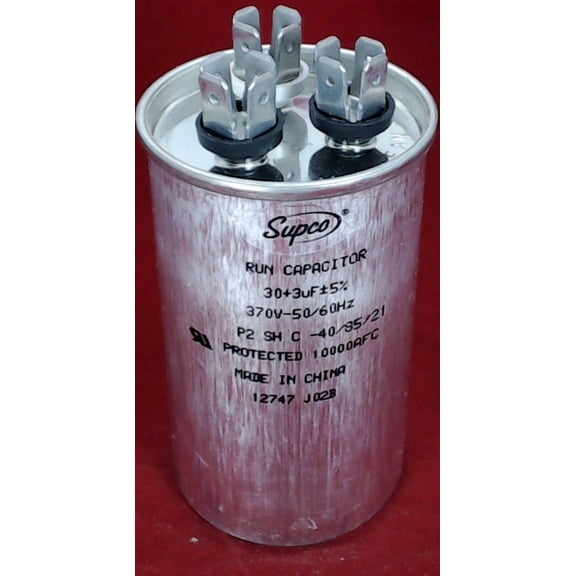 CD30 3X370R, Dual Run Capacitor Round 30   3 Mfd. 370 Volt