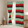 thumbnail image 3 of Homewish Tribal Aztec Blackout Curtains Set of 2 (52x84 Each) for Boys Girls,Bohemian Flower Window Curtains,Abstract Hippie Geometric Stripes Curtains and Drapes,Super Cozy Room Decor, 3 of 6