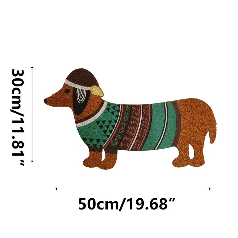 Dachshund christmas doormat best sale