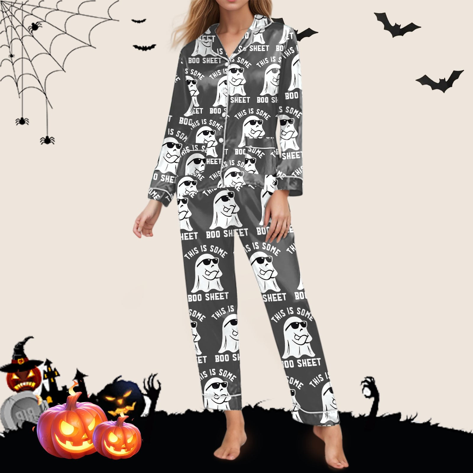 Pyjama Femme Hiver En Velours épais - Ensemble Deux Pièces à Manches Longues Et Col Montant - Chaud, Confortable Et élégant - Grande Taille Disponible - Pour Maison Et Soirées Cocooning