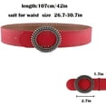 thumbnail image 2 of PIKADINGNIS Women's Faux Leather Belt Vintage Fashion Waist Belt Dress Wide Belt for Ladies Jeans Pants Retro O-Ring Buckle, 2 of 6
