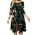 thumbnail image 2 of Rayures Marin avec Ancre Nœud Cœur Robe Évasée Design Mode Grande Taille Robe Ample Rayure Marin, 2 of 5