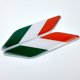 thumbnail image 4 of Conjunto de 2 piezas de aluminio Drapeau Italien Emblème Parallélogramme Forme Autocollant Stickers Graphiques pour Véhicule Voiture Garde-Boue Côté Jupes, 4 of 5