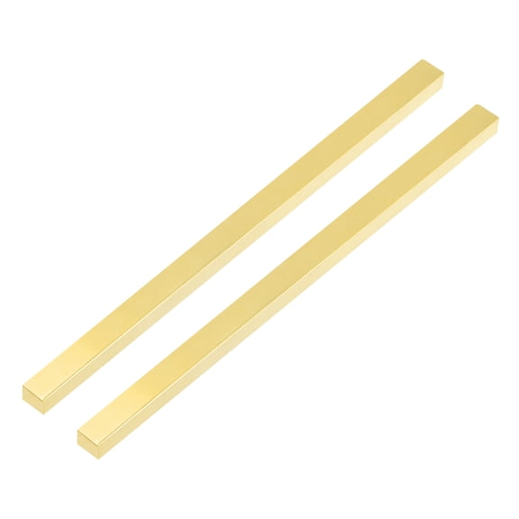 Uxcell H62 Brass Flat Bar Stock, 2 Pcs 0.12"x0.24"x14" Square Solid Brass Bar Stock Metal Sheet for Knife Making DIY Handicrafts Architectural Industry Thermal Conductivity