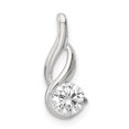thumbnail image 1 of 925 Sterling Silver Cubic Zirconia Cz Pendant Floating Open Chain Slide Necklace Charm, 1 of 6