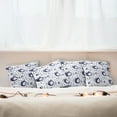 thumbnail image 3 of Ambesonne Watercolor Throw Pillow Cover 4 Pack, Caligraphic Numbers, 16", Blue and White, 3 of 6