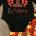 thumbnail image 6 of Gureui Toddler Baby Boys Girls Thanksgiving Day Outfits Casual Long Sleeve Turkey Romper Tops and Pants Set Fall Winter Clothes, 6 of 9