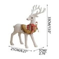 thumbnail image 2 of Christmas Deer Ornaments, White Christmas Decorations, Large Festive Window Decoration Bow Doll, Handcrafted Eco-Friendly Indoor Outdoor Holiday Home Decor, 2 of 6