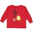thumbnail image 3 of Inktastic The Chicks Dig Me Easter Baby Chick with Basket and Eggs Boys or Girls Long Sleeve Toddler T-Shirt, 3 of 5