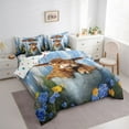 thumbnail image 3 of Castle Fairy Kids Teens Adults Highland Cow Twin Bedding Sets 7-Piece,Chic Floral Flowers Bedding Comforter Set Microfiber,Rustic Vintage Farmhouse Animal Breathable Sheet Sets, 3 of 8