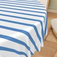 thumbnail image 4 of Tchckioa Stripes Blue White Round Tablecloth,Waterproof Table Cloth Cover for Dinner Kitchen,60 Inch,Black, 4 of 6