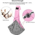thumbnail image 4 of Pet Sling Carrier, Pet Carrier for Small and Medium Dog up to 15 Lbs, Wrap Carrier Sling Adjustable Strap Zip Pocket, Hands Free Pets Pack for Outdoor Travel Subway - Pink, 4 of 5