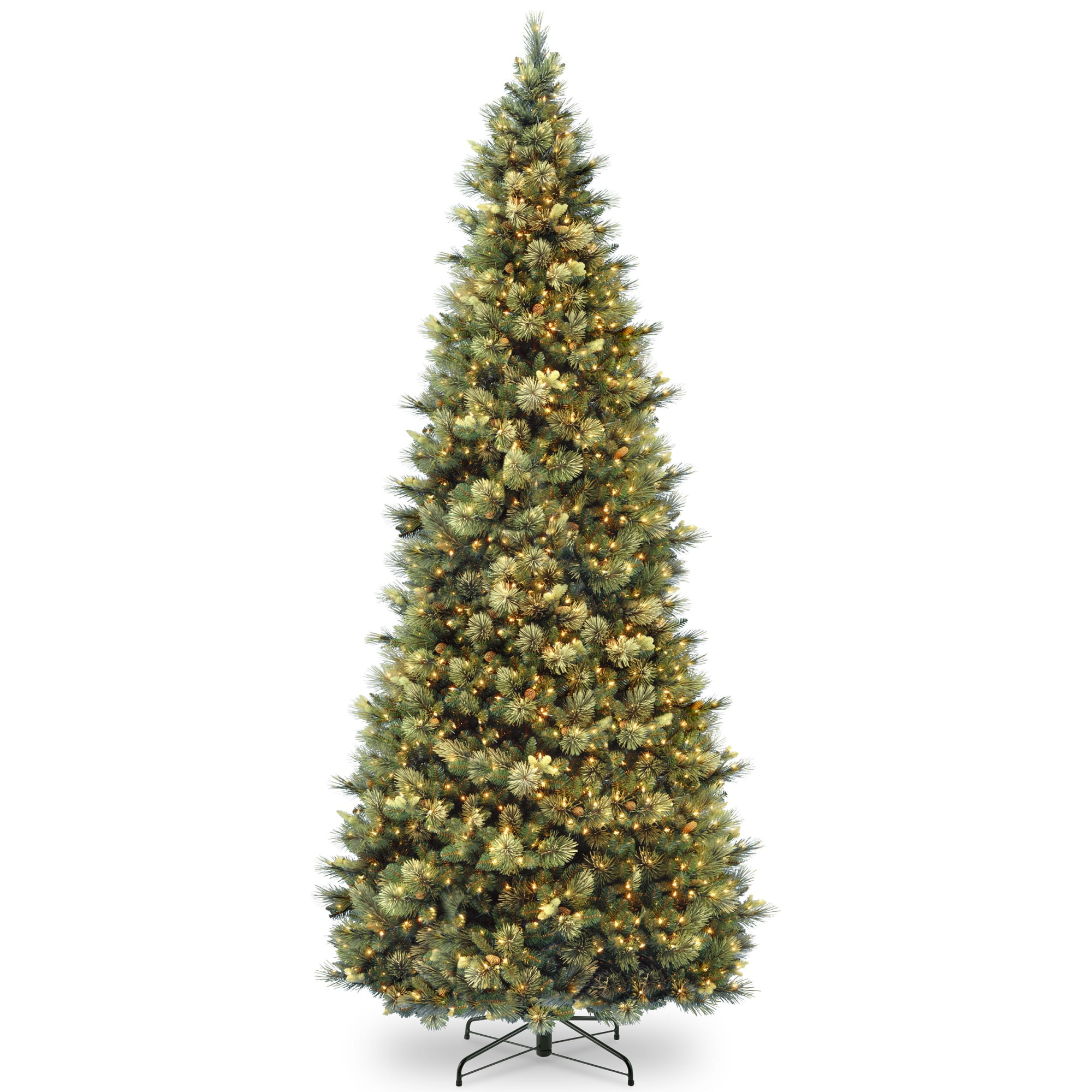 National Tree Company 10 ft. Carolina Pine Slim Tree with Clear Lights