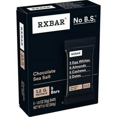 Rxbar Protein Bars, Protein Snack, Snack Bars, Chocolate Sea Salt, 9.1Oz (5 Bars)