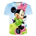thumbnail image 1 of Camisetas Kawaii con estampado 3D de Disney Mickey Mouse para niños, camiseta de verano a la moda con dibujos animados, camiseta holgada con cuello redondo para niños y niñas, Tops8T Gao Jinjia LED, 1 of 2
