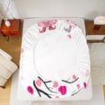 thumbnail image 4 of jejeloiu Cute Cartoon Gnome Bed Sheets,Romantic Gift King Sheets,Pink Heart Print Sheet Set For Girls,Luxury Bedroom Decor,4-Piece, 4 of 7