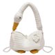 thumbnail image 2 of Knit Crossbody Purse White Handmade Crochet Tote Bag for Women Storage Use, 2 of 4