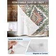 thumbnail image 3 of No Hook Shower Curtain with Snap in Liner,Abstract Flower National Style Waterproof Bath Curtain Double Layers with See Through Top Window,Retro Floral Medieval Style Hotel Shower Curtains 60x72in, 3 of 9