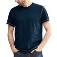 thumbnail image 1 of adviicd T-Shirts pour Hommes Graphiques Décontractés Col Rond Ajusté Basiques Légers Chandail T-Shirt BU1,S, 1 of 5
